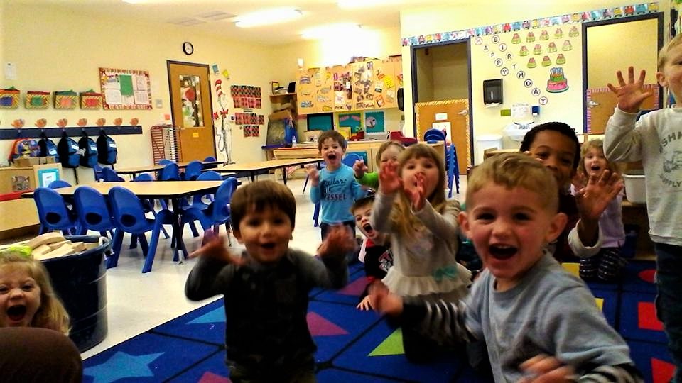 Happy Young preschool kids at a Preschool & Daycare/Childcare Center serving Apex & Fuquay-Varina, NC